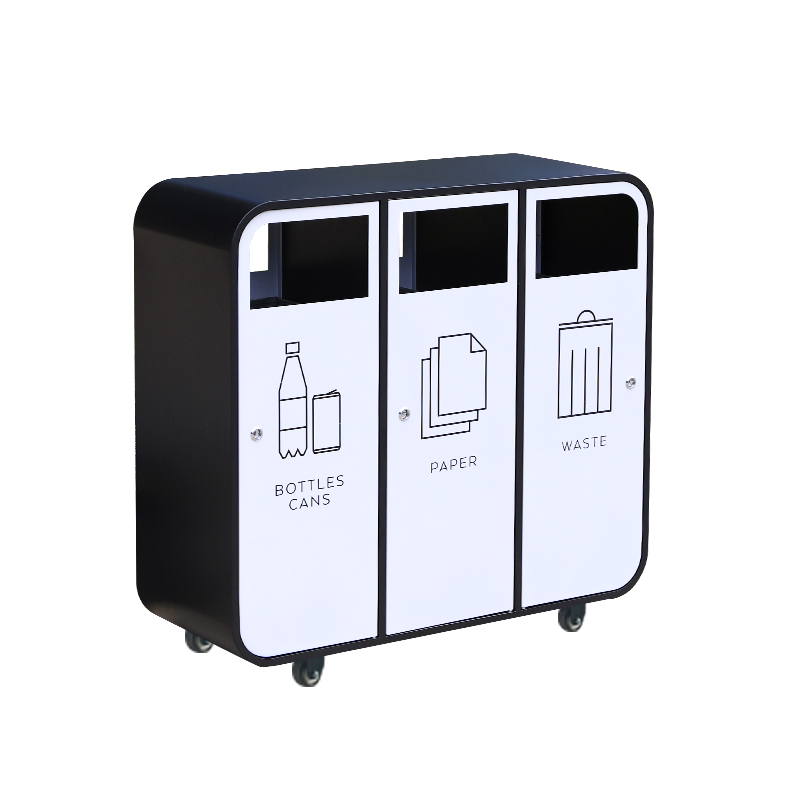 Classified Metal Trash Can