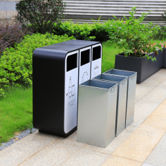 Classified Metal Trash Can