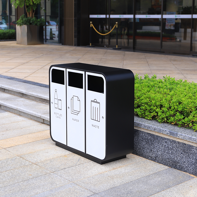 Classified Metal Trash Can