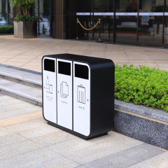Classified Metal Trash Can