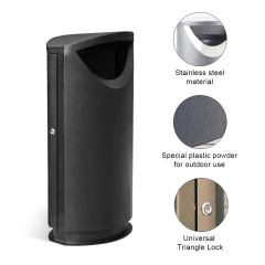 Stainless Steel Trash Bin For Outdoor Use