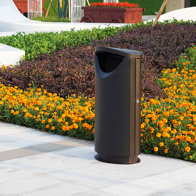 Stainless Steel Trash Bin For Outdoor Use