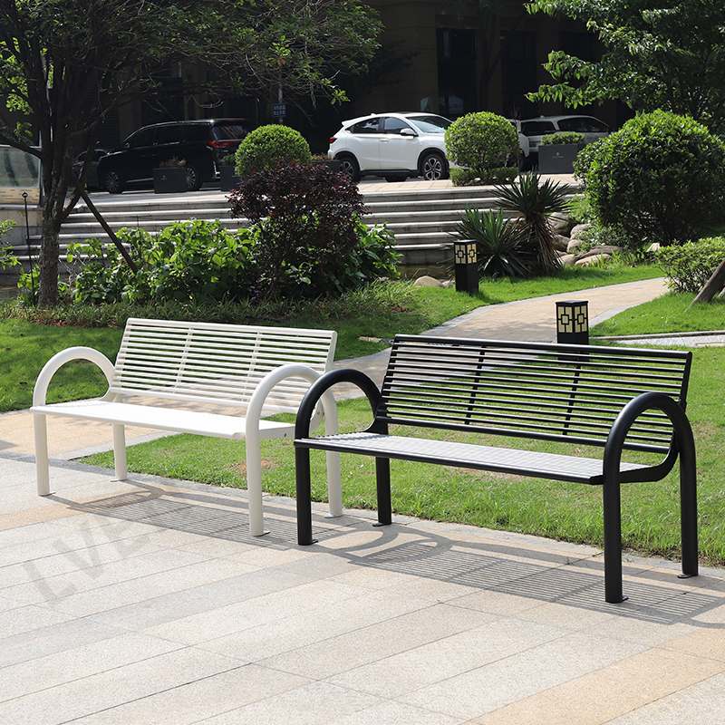 Metal Seating Patio Bench Chair For Outdoor Park Street Garden Use
