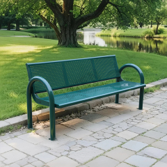 Outdoor Benches Public Seating Steel Leisure Chair for Park Street Sports Venues