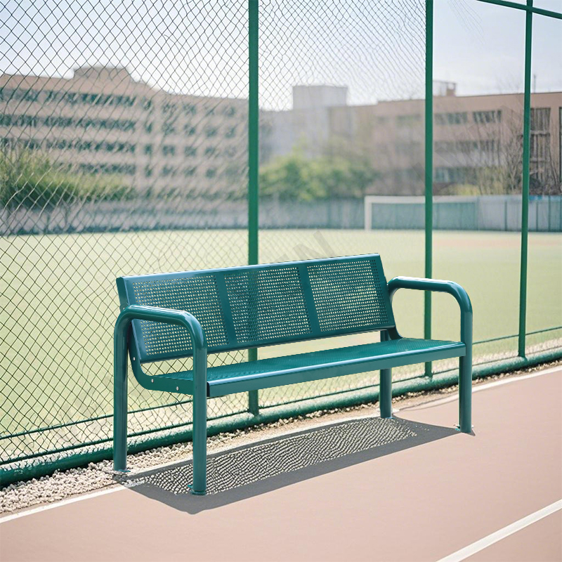 Tennis Court Outdoor and Indoor Use Public Seating Bench Chair With Comfortable Armrest and Backrest