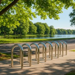 Stainless Steel Bike Rack - Outdoor & Public Use