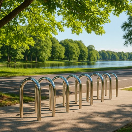 Stainless Steel Bike Rack - Outdoor &amp; Public Use