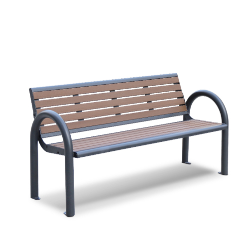Street Bench Outdoor Urban Furniture WPC Wood Garden Chair
