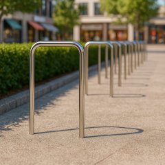 Municipal Grade In-Ground Bike Rack - Low Maintenance & Fixed Installation