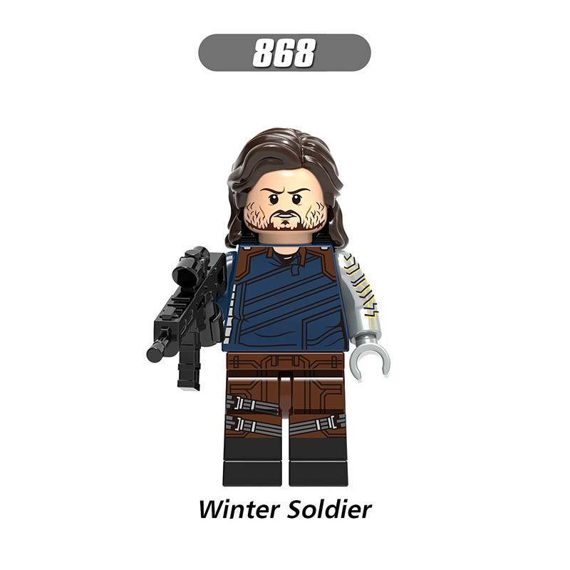 X0192 Super Heroes Marvel Avengers Minifigures Building Blocks Winter Soldier Thor Scarlet Witch Bruce Banner Nebula Star Lord Ant Man Hawkeye Action Mini Figures Assemble Bricks Educational Toys for Children