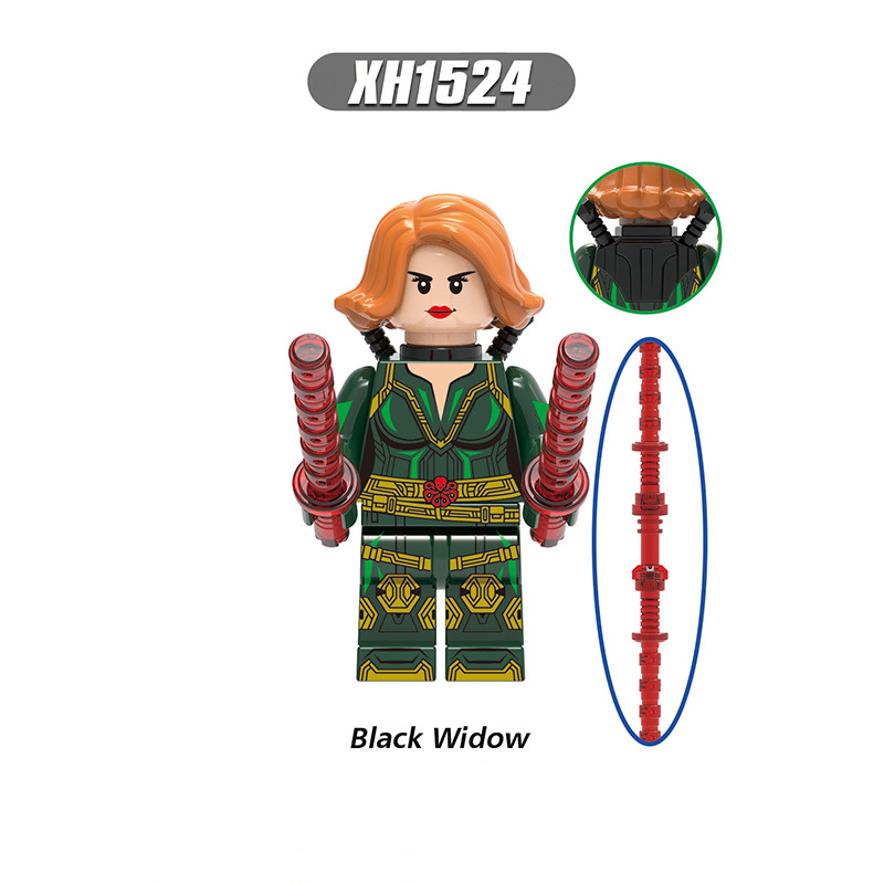 X0289 Super Heroes Marvel Movies Avengers Yelena Taskmaster Black Widow Iron Maiden Red Guardian Action Figures Assemble Bricks Educational Toys Birthday Gift for Children