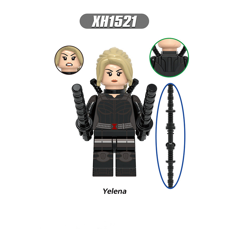 X0289 Super Heroes Marvel Movies Avengers Yelena Taskmaster Black Widow Iron Maiden Red Guardian Action Figures Assemble Bricks Educational Toys Birthday Gift for Children