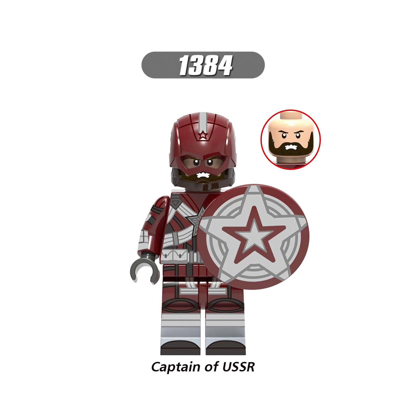 X0272 Super Heroes Marvel Avengers Minifigures Building Blocks Baron Zemo Black Widow Falon Taskmaster Captain of USSR Action Mini Figures Assemble DIY Bricks Educational Toys Gift for Children