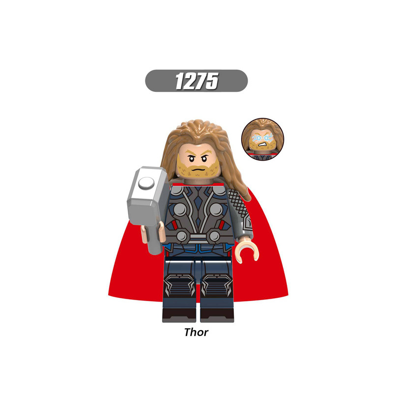X0259 Super Heroes Marvel Avengers Minifigures Building Blocks Iron Man Chitauri Captain America Loki Black Widow Thor Hawkeye Action Mini Figures Assemble Bricks Toy Birthday Gift for Chrildren
