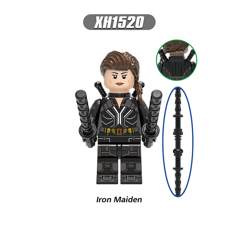 X0289 Super Heroes Marvel Movies Avengers Yelena Taskmaster Black Widow Iron Maiden Red Guardian Action Figures Assemble Bricks Educational Toys Birthday Gift for Children