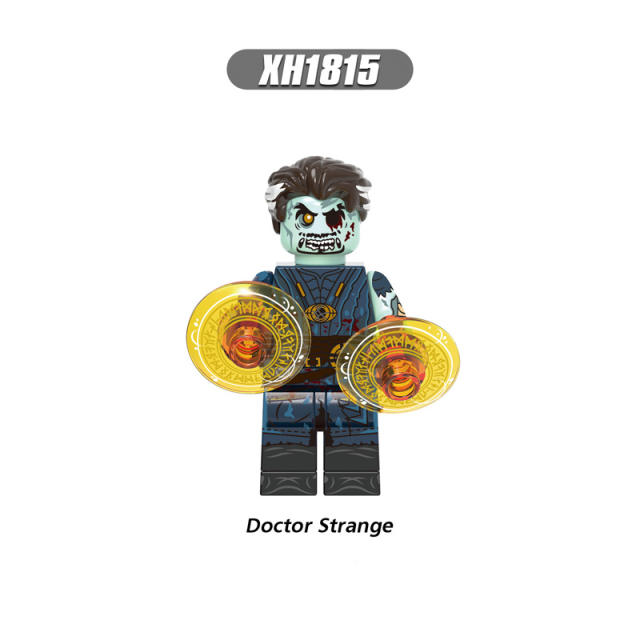 X0325 Halloween Super Heroes Marvel Avengers Zombie Minifigures Building Blocks Captain America Iron Man Falcon Doctor Strange Scarlet Witch Wasp Wong Hawkeye  Action Mini Figures Assemble DIY MOC Bricks Educational Toys Gift for Children