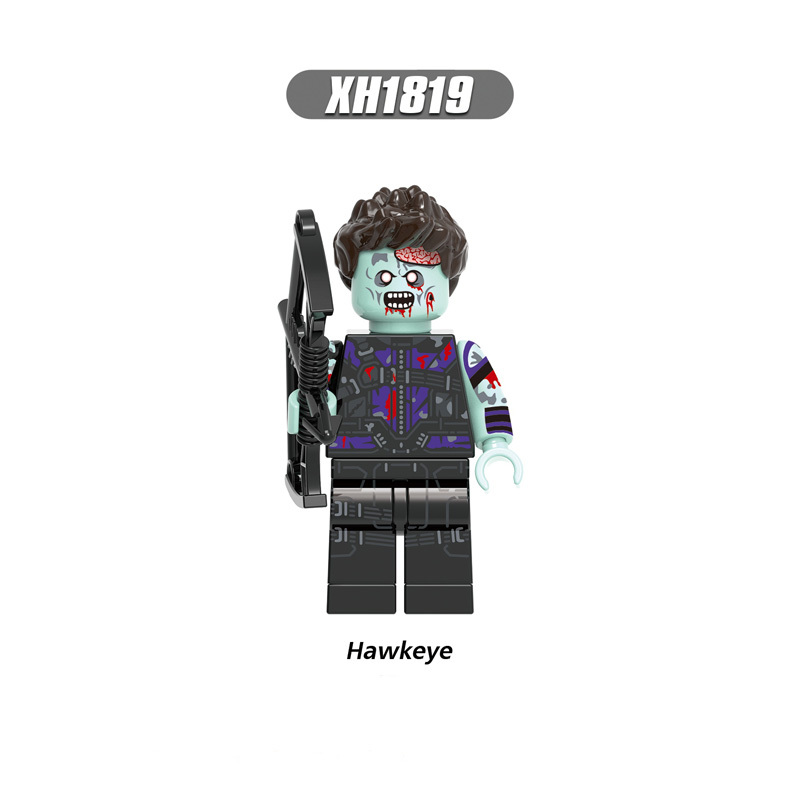 X0325 Halloween Super Heroes Marvel Avengers Zombie Minifigures Building Blocks Captain America Iron Man Falcon Doctor Strange Scarlet Witch Wasp Wong Hawkeye Action Mini Figures Assemble DIY MOC Bricks Educational Toys Gift for Children