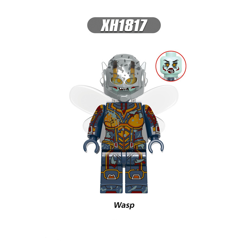 X0325 Halloween Super Heroes Marvel Avengers Zombie Minifigures Building Blocks Captain America Iron Man Falcon Doctor Strange Scarlet Witch Wasp Wong Hawkeye Action Mini Figures Assemble DIY MOC Bricks Educational Toys Gift for Children