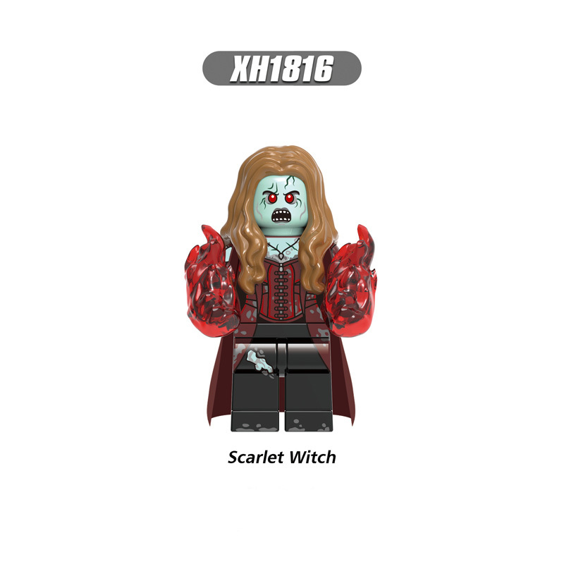 X0325 Halloween Super Heroes Marvel Avengers Zombie Minifigures Building Blocks Captain America Iron Man Falcon Doctor Strange Scarlet Witch Wasp Wong Hawkeye Action Mini Figures Assemble DIY MOC Bricks Educational Toys Gift for Children