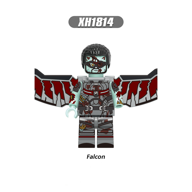 X0325 Halloween Super Heroes Marvel Avengers Zombie Minifigures Building Blocks Captain America Iron Man Falcon Doctor Strange Scarlet Witch Wasp Wong Hawkeye Action Mini Figures Assemble DIY MOC Bricks Educational Toys Gift for Children