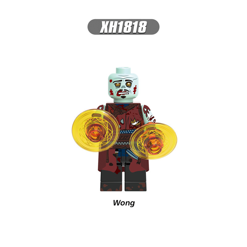 X0325 Halloween Super Heroes Marvel Avengers Zombie Minifigures Building Blocks Captain America Iron Man Falcon Doctor Strange Scarlet Witch Wasp Wong Hawkeye Action Mini Figures Assemble DIY MOC Bricks Educational Toys Gift for Children