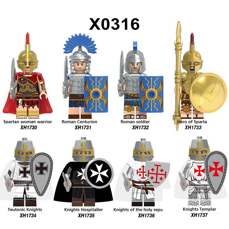 X0316 Medieval Military Soldiers Wars Minifigures Building Blocks