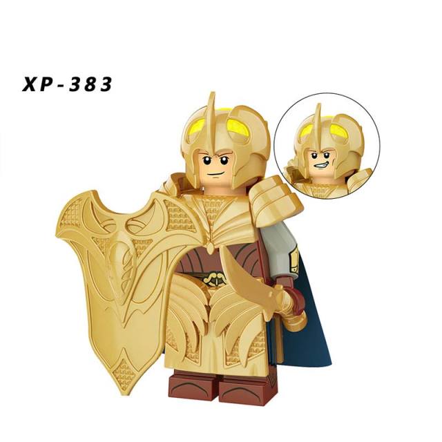 KT1050 Lord of the Rings LOTR Hobbit Wars Minifigures Building Blocks Mini Figures Elves Warrior Knight Action Mini Figures Weapon Helmet Shield Armor Sword  Assemble DIY MOC Accessories Bricks Educational Toys Gift for Children