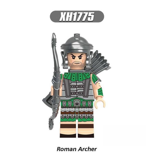 X0320 Medieval Military Soldiers Building Blocks Roman Gladiator Greece Hoplite Signifer Legion Soldiers Knight Templar Hospital Knight Teutonic Knight  Archer Action Mini Figures  Weapon Helmet Shield Armor Sword DIY  Accessories Bricks Toys