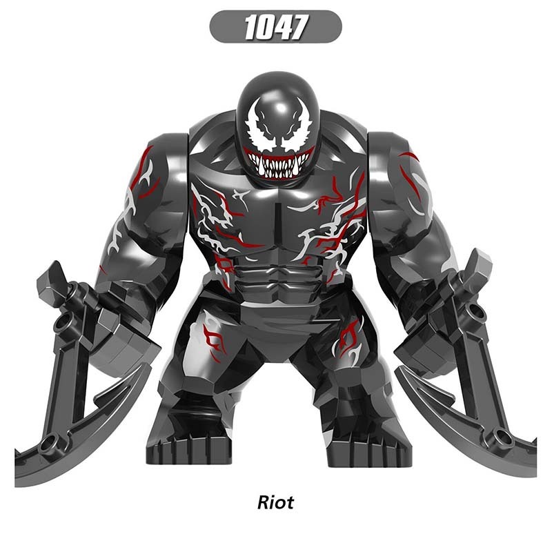 Super Heroes Marvel Avengers Minifigures Building Blocks Large Agent Venom Riot Anti-Venom Carnage Venom Action Figures Assemble Bricks Educational Toys Gift for Children