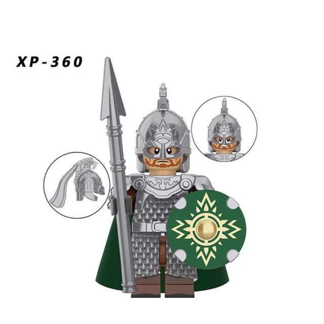 KT1046  Medieval Military Soldiers Minifigures Building Blocks Set Archer Guard of the Rohan Cavalry Royal Family Arrow Knight Warrior Mini Figures Weapon Helmet Shield Armor Sword Assemble DIY MOC Accessories Bricks Educational Toys Gift for Children