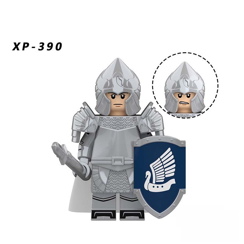 KT1051 Medieval Military Soldiers Minifigures Building Blocks Kit Royal Family Archer Arrow Guard of the Rohan Cavalry Action Mini Figures Weapon Helmet Shield Armor Sword Assemble DIY MOC Accessories Bricks Educational Toys Gift for Children