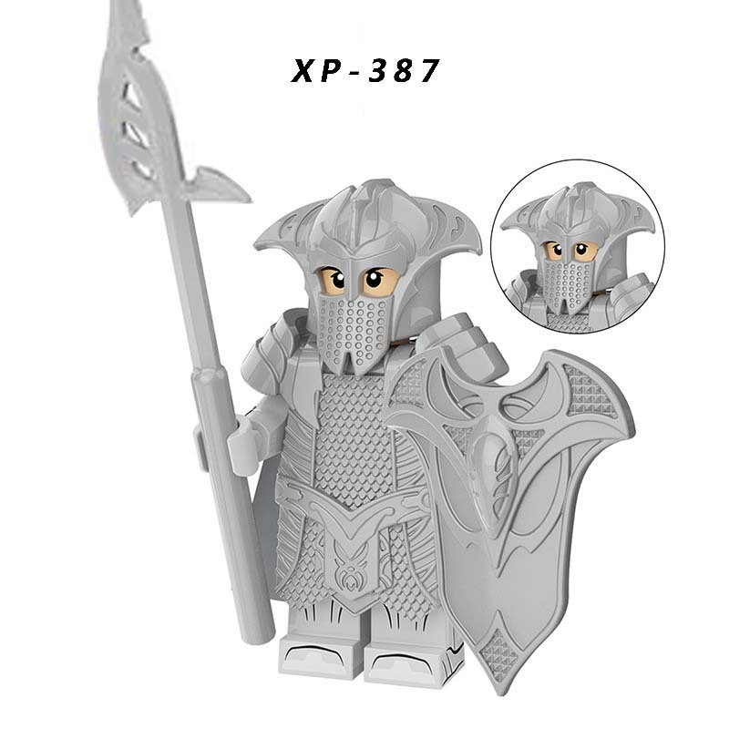 KT1050 Lord of the Rings LOTR Hobbit Wars Minifigures Building Blocks Mini Figures Elves Warrior Knight Action Mini Figures Weapon Helmet Shield Armor Sword Assemble DIY MOC Accessories Bricks Educational Toys Gift for Children