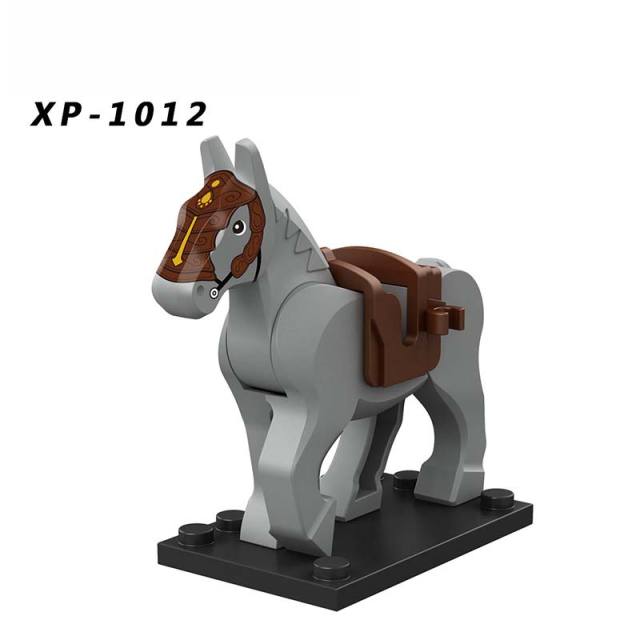 XP1011-1016  Medieval Military War Horse  Animal Minifigures Building Blocks The Three Kingdoms War Vintage Warhorse  Armor Soldier Knight  Accessories  Mini Figures Arms Weapon Solider Assemble  Bricks Toys Gift Kid