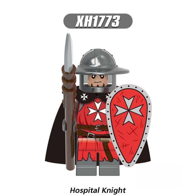 X0320 Medieval Military Soldiers Building Blocks Roman Gladiator Greece Hoplite Signifer Legion Soldiers Knight Templar Hospital Knight Teutonic Knight  Archer Action Mini Figures  Weapon Helmet Shield Armor Sword DIY  Accessories Bricks Toys