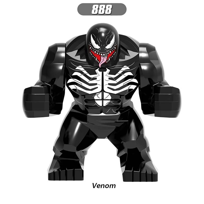 Super Heroes Marvel Avengers Minifigures Building Blocks Large Agent Venom Riot Anti-Venom Carnage Venom Action Figures Assemble Bricks Educational Toys Gift for Children