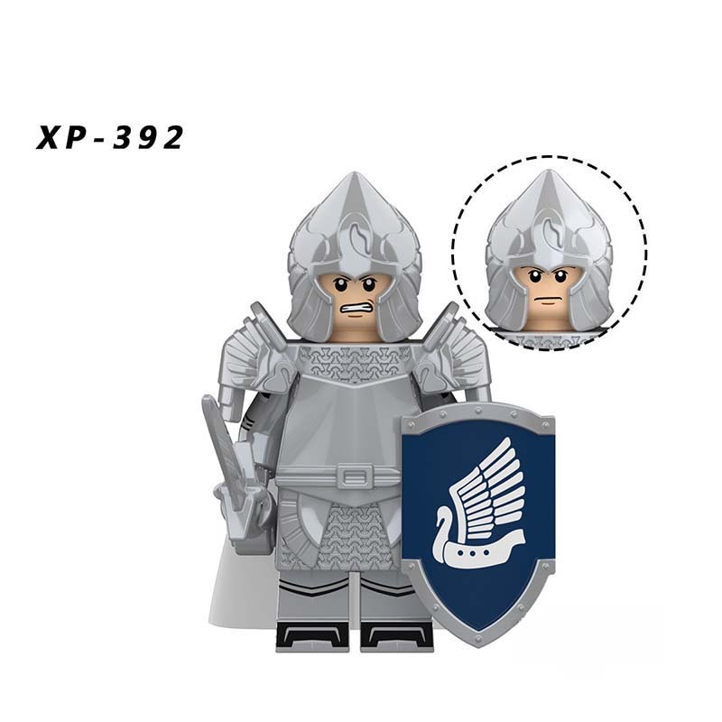 KT1051 Medieval Military Soldiers Minifigures Building Blocks Kit Royal Family Archer Arrow Guard of the Rohan Cavalry Action Mini Figures Weapon Helmet Shield Armor Sword Assemble DIY MOC Accessories Bricks Educational Toys Gift for Children