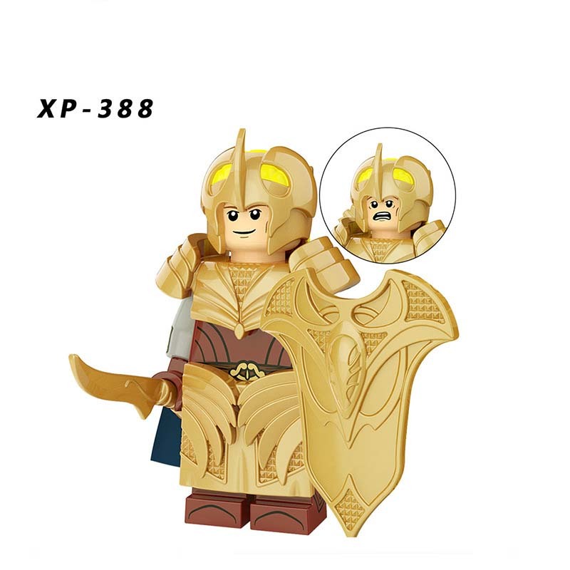 KT1050 Lord of the Rings LOTR Hobbit Wars Minifigures Building Blocks Mini Figures Elves Warrior Knight Action Mini Figures Weapon Helmet Shield Armor Sword Assemble DIY MOC Accessories Bricks Educational Toys Gift for Children
