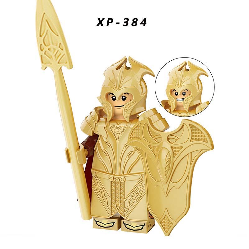 KT1050 Lord of the Rings LOTR Hobbit Wars Minifigures Building Blocks Mini Figures Elves Warrior Knight Action Mini Figures Weapon Helmet Shield Armor Sword Assemble DIY MOC Accessories Bricks Educational Toys Gift for Children
