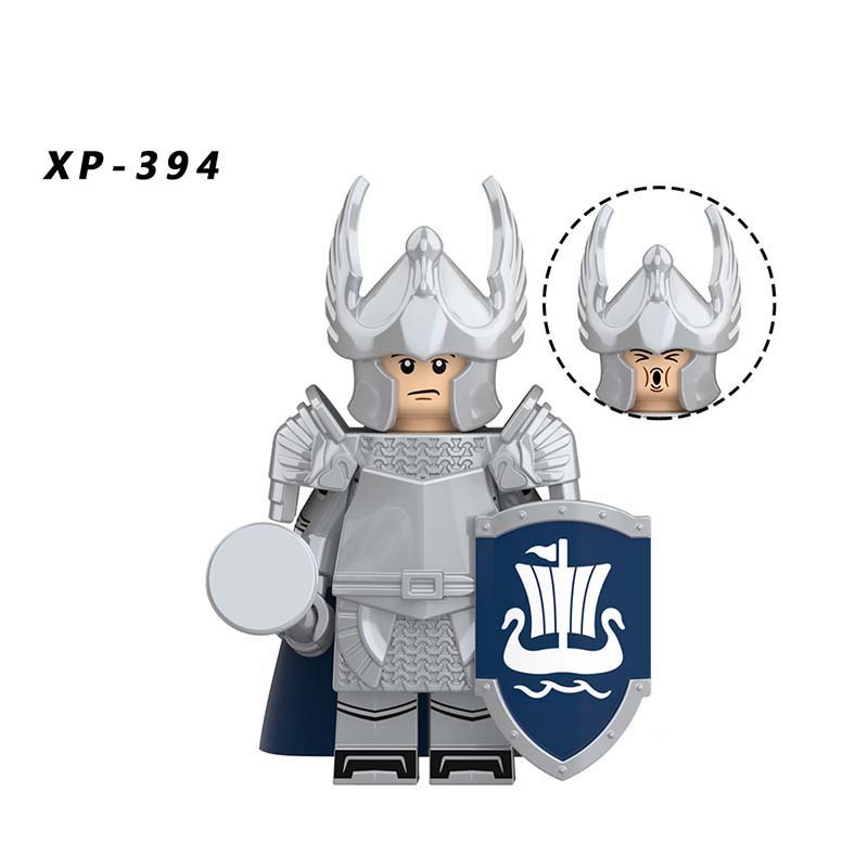 KT1051 Medieval Military Soldiers Minifigures Building Blocks Kit Royal Family Archer Arrow Guard of the Rohan Cavalry Action Mini Figures Weapon Helmet Shield Armor Sword Assemble DIY MOC Accessories Bricks Educational Toys Gift for Children