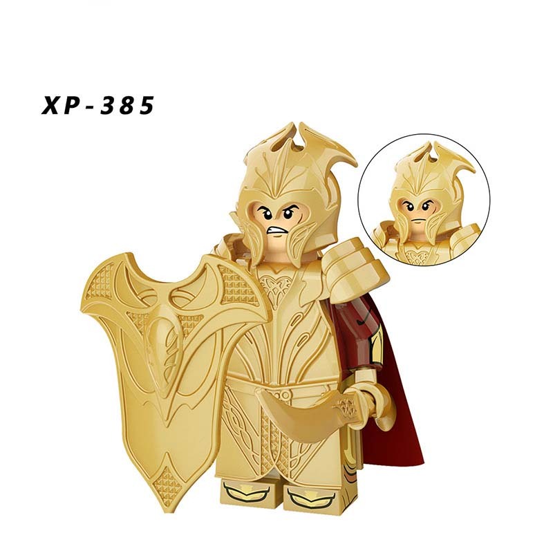 KT1050 Lord of the Rings LOTR Hobbit Wars Minifigures Building Blocks Mini Figures Elves Warrior Knight Action Mini Figures Weapon Helmet Shield Armor Sword Assemble DIY MOC Accessories Bricks Educational Toys Gift for Children