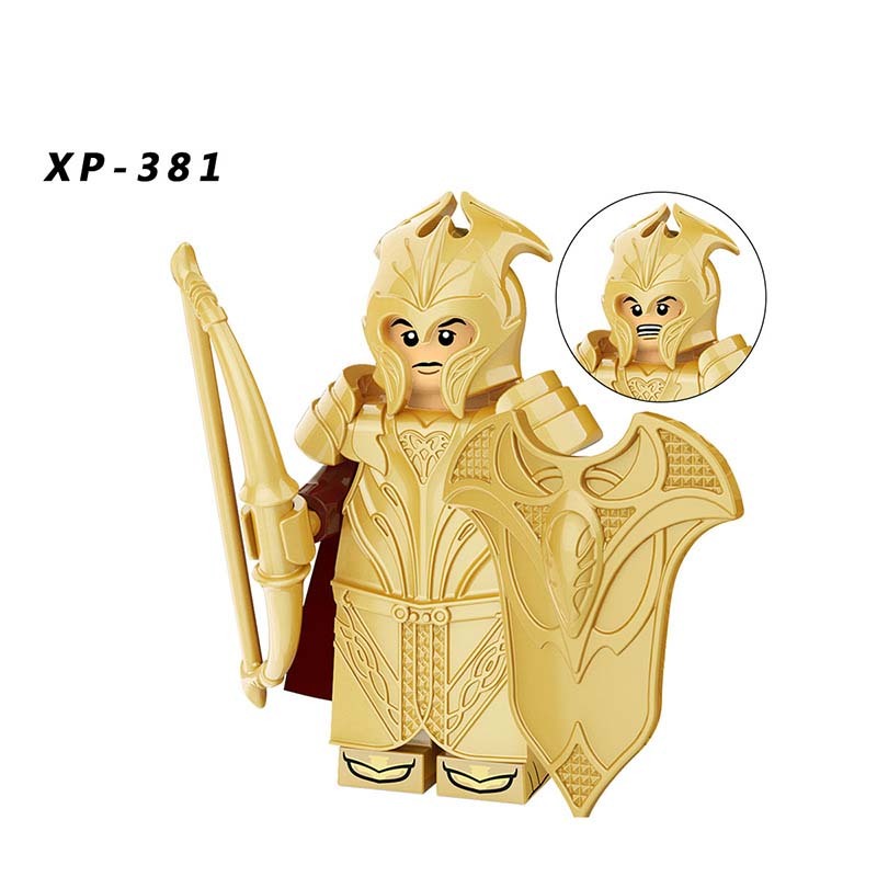 KT1050 Lord of the Rings LOTR Hobbit Wars Minifigures Building Blocks Mini Figures Elves Warrior Knight Action Mini Figures Weapon Helmet Shield Armor Sword Assemble DIY MOC Accessories Bricks Educational Toys Gift for Children