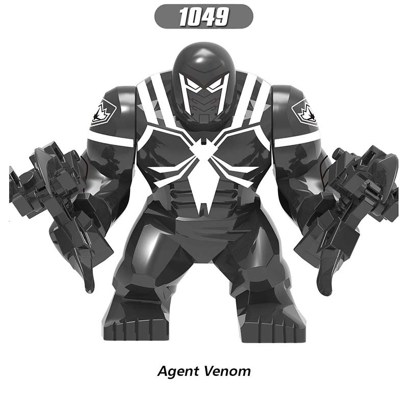 Super Heroes Marvel Avengers Minifigures Building Blocks Large Agent Venom Riot Anti-Venom Carnage Venom Action Figures Assemble Bricks Educational Toys Gift for Children