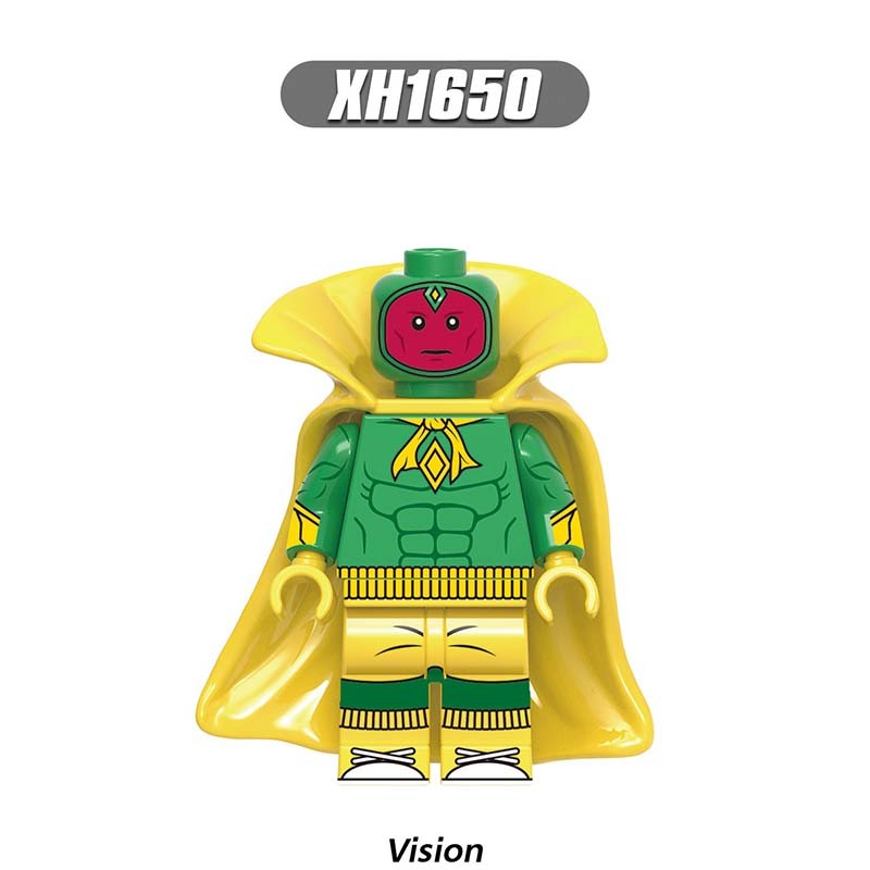 X0306 The Avengers Super Heroes Marvel Minifigures Building Blocks Doctor Strange Speed Vision Agnes Witch Spectrum Wiccan Quicksilver Action Mini Figures Assemble MOC DIY Bricks Educational Toys Gift for Children Boys Kids