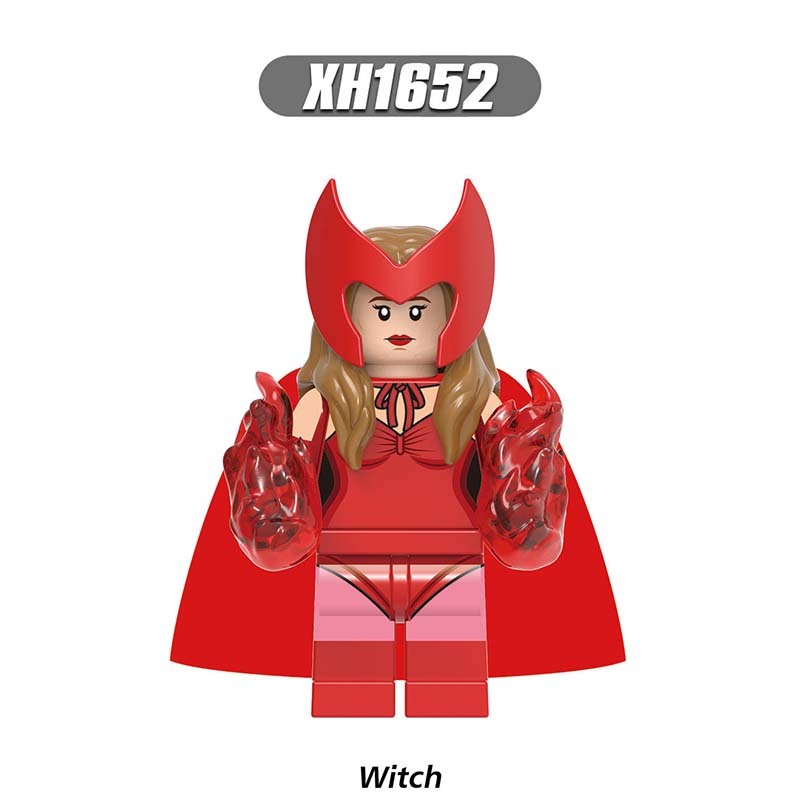 X0306 The Avengers Super Heroes Marvel Minifigures Building Blocks Doctor Strange Speed Vision Agnes Witch Spectrum Wiccan Quicksilver Action Mini Figures Assemble MOC DIY Bricks Educational Toys Gift for Children Boys Kids