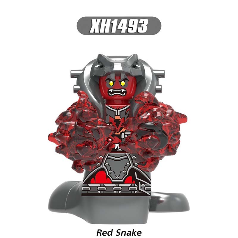 X0285 Medieval Military League of Legends Games Fighter Minifigure Building Blocks Cannibal Mechanical Mechanic Primitive Woman Four Arm Stone Magic Warcraft Region Roar Sarah Louise Kerrigan Red Snake Evil Dwarf Action Mini Figures Assemble Bricks Toys