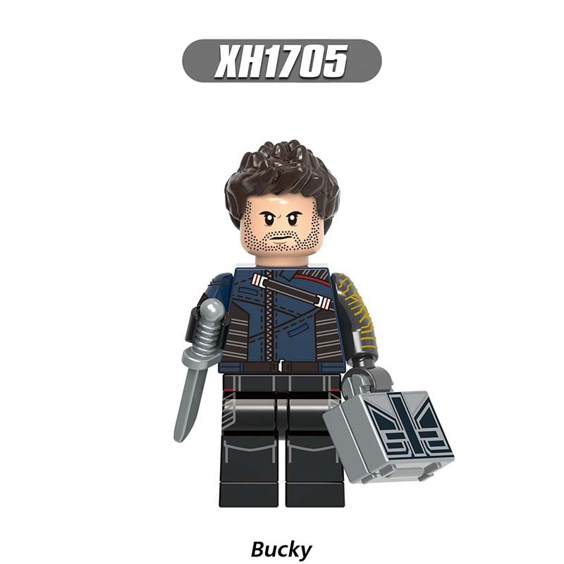 X0313 Super Heroes Marvel Avengers Minifigures Building Blocks Walker Bucky New Captain America Sharon Zemo U.S.Agent Batroc Falcon Karli Battlestar Movies Action Mini Figures Assemble Bricks Educational Toys Gift for Children Boys
