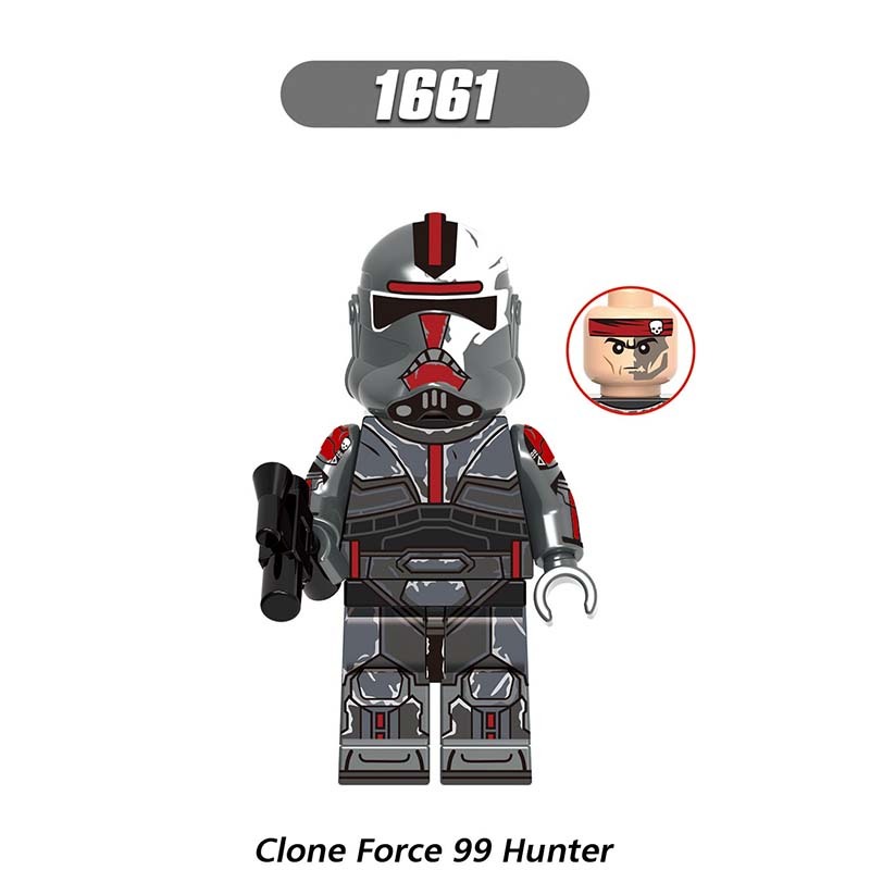 X0307 Star Wars Minifigures Building Blocks Incinerator Imperial Stormtrooper Battle Damaged Stormtrooper Sabine Wren Clone Force 99 Wrecker Force 99 Hunter 99 Crosshair Vizsla Movies Action Mini Figures Assemble Bricks Educational Toys Gift for Children