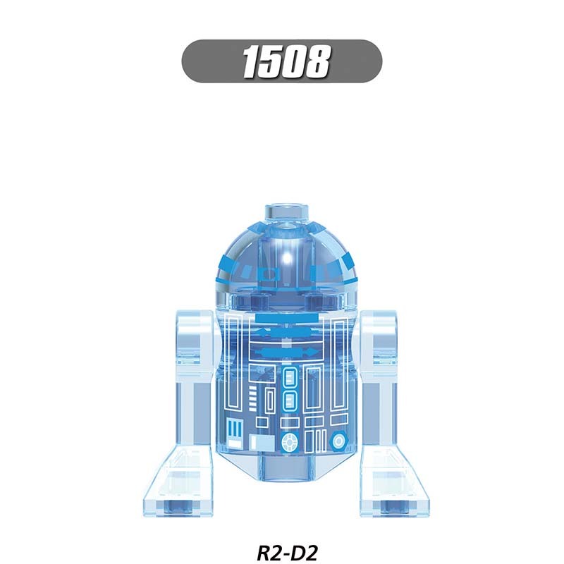X0287 Star Wars Minifigures Building Blocks Transparent Darth Vader Imperial Stormtrooper Emperor Palpatine Darth Revan Clone Trooper Action Mini Figures Assemble MOC DIY Shield Armor Weapon Sword Bricks Educational Toys Gift for Children Boys Kids
