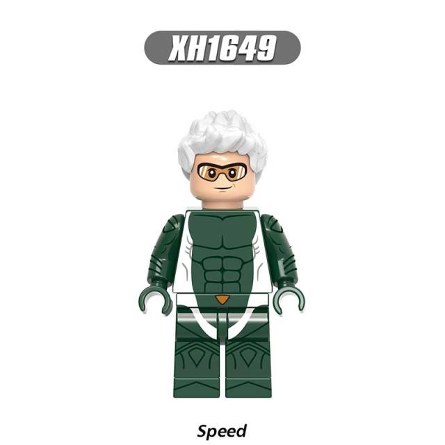 X0306 The Avengers Super Heroes Marvel Minifigures Building Blocks Doctor Strange Speed Vision Agnes Witch Spectrum Wiccan Quicksilver  Action Mini Figures Assemble MOC DIY Bricks Educational Toys Gift for Children Boys Kids