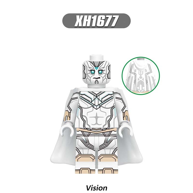 X0309 The Avengers Super Heroes Marvel Minifigures Building Blocks Witch Billy Agatha Monica Tommy Vision Wanda Mephisto Action Mini Figures Assemble MOC DIY Bricks Educational Toys Gift for Children Boys Kids